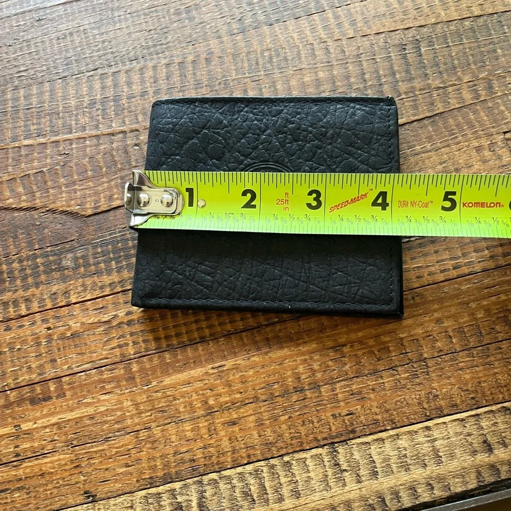 Genuine Leather Men's Bifold Wallet - Navy